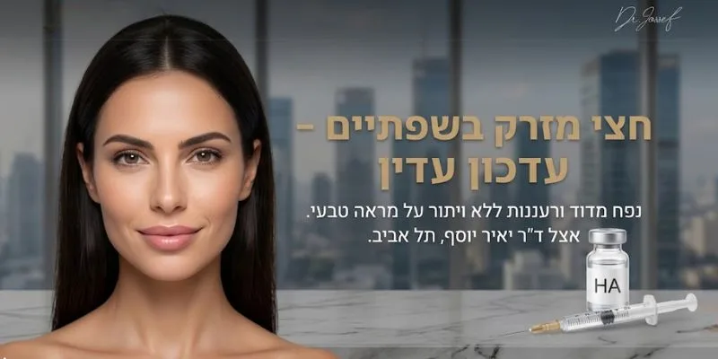 חצי מזרק בשפתיים